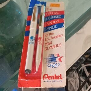 Pentel Men’s White Pen & Pencil Set — Los Angeles 1984 Olympic Licensed